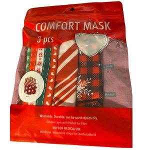 3 Pack Comfort Masks Holiday Print